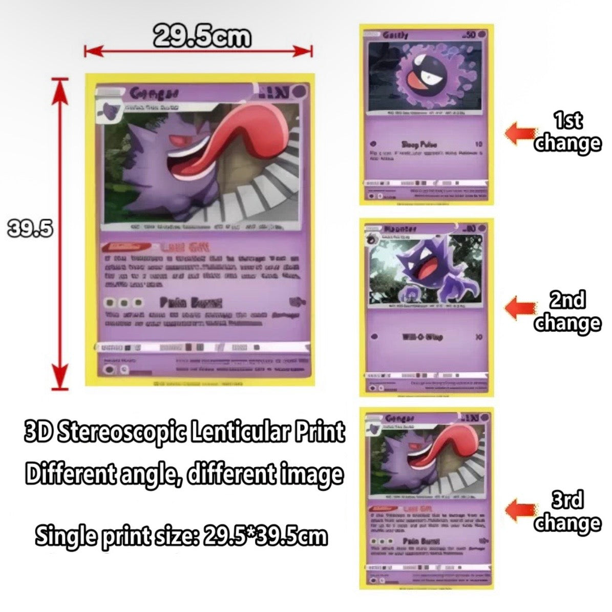 Pokémon: Ghost Trio Lenticular Poster