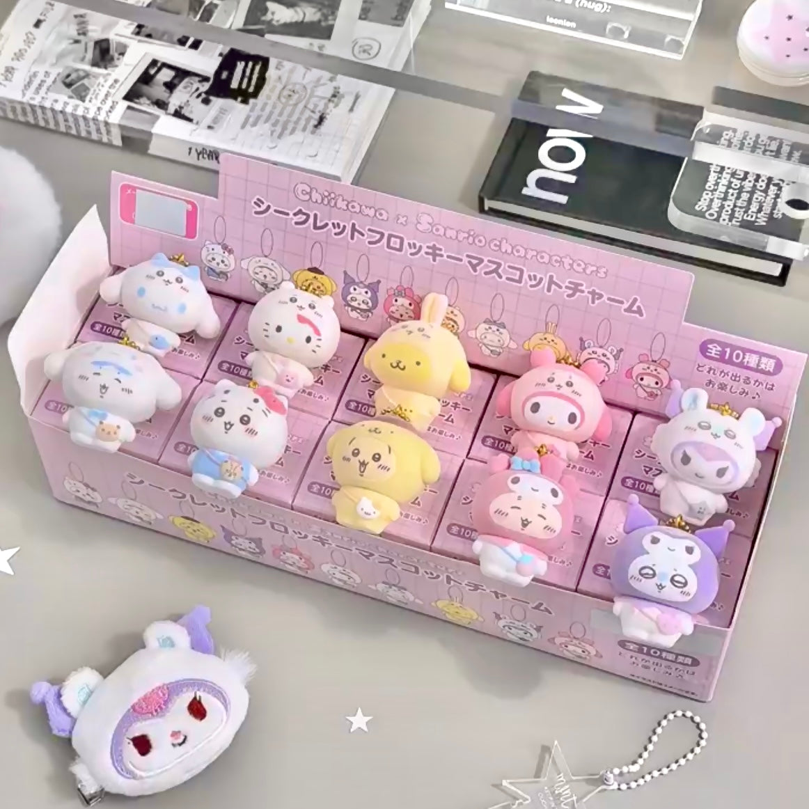 Sanrio x Chiikawa: Secret Flocked Mascot Series